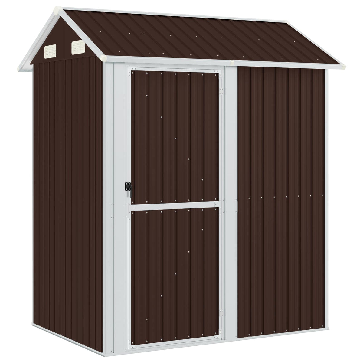 vidaXL Garden Shed Brown 192x152,5x237 cm Galvanised Steel
