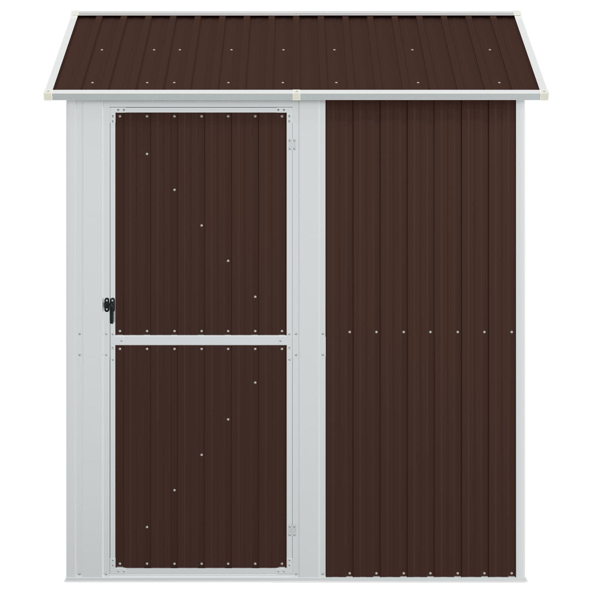 vidaXL Garden Shed Brown 192x152,5x237 cm Galvanised Steel
