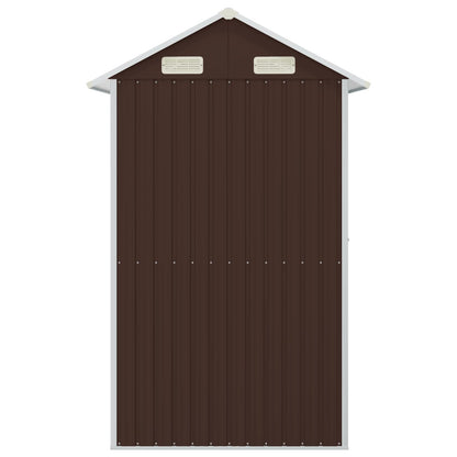 vidaXL Garden Shed Brown 192x152,5x237 cm Galvanised Steel