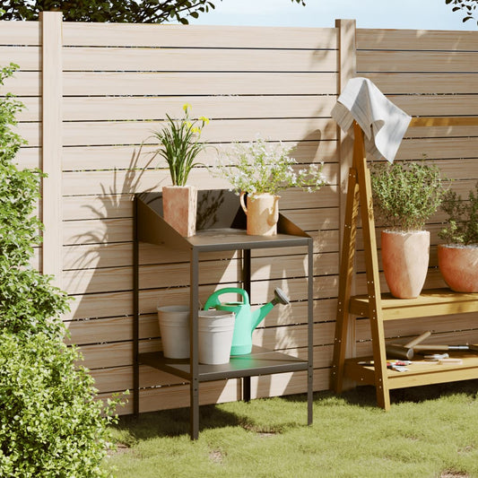 vidaXL Plant Stand Anthracite 56,5x54,5x100 cm Galvanised Steel