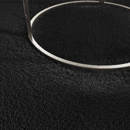 vidaXL Washable Rug Soft Shaggy Black 160x230 cm Anti Slip