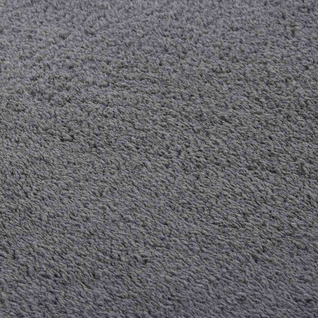 vidaXL Washable Rug Soft Shaggy Anthracite 160x230 cm Anti Slip