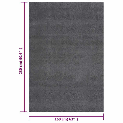 vidaXL Washable Rug Soft Shaggy Anthracite 160x230 cm Anti Slip