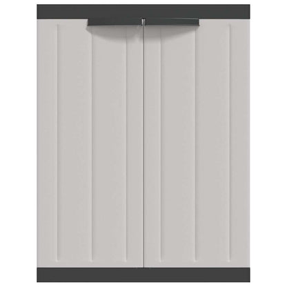 vidaXL Outdoor Storage Cabinet Grey and Black 65x37x85 cm PP