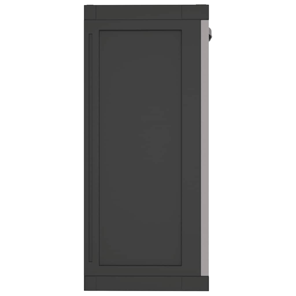 vidaXL Outdoor Storage Cabinet Grey and Black 65x37x85 cm PP