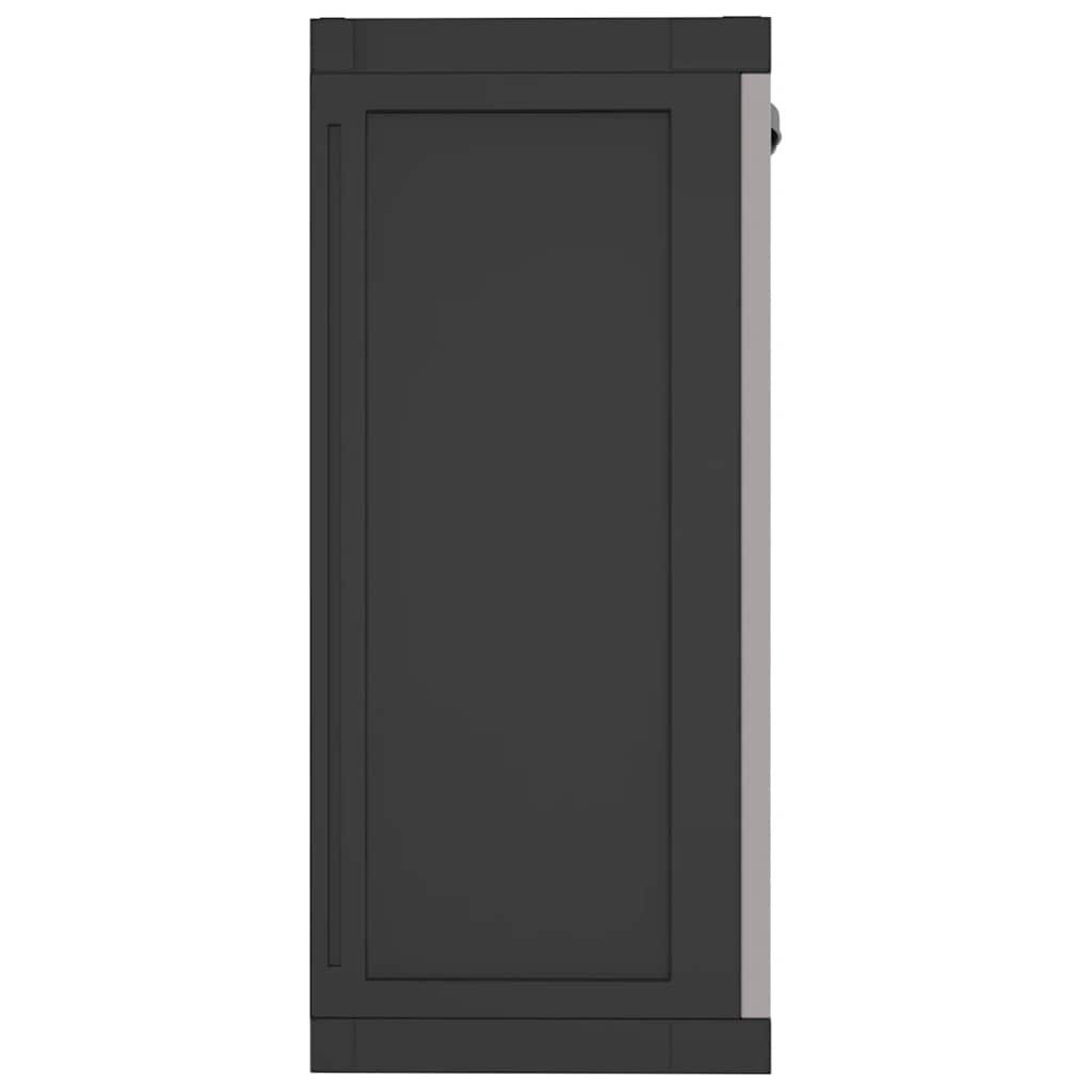 vidaXL Outdoor Storage Cabinet Grey and Black 97x37x85 cm PP