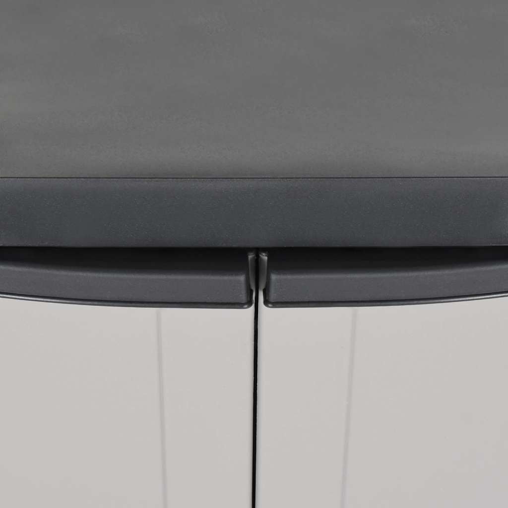 vidaXL Outdoor Storage Cabinet Grey and Black 97x37x85 cm PP
