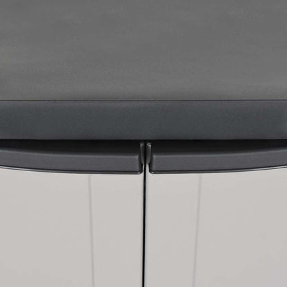 vidaXL Outdoor Storage Cabinet Grey and Black 97x37x85 cm PP