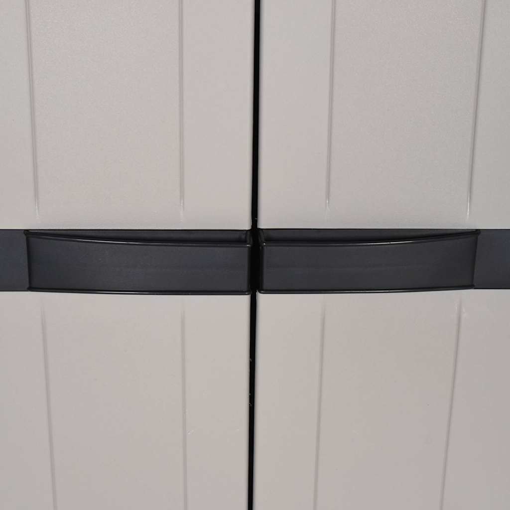 vidaXL Outdoor Storage Cabinet Grey and Black 97x37x165 cm PP