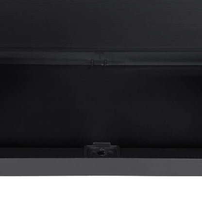 vidaXL Outdoor Storage Cabinet Grey and Black 97x37x165 cm PP