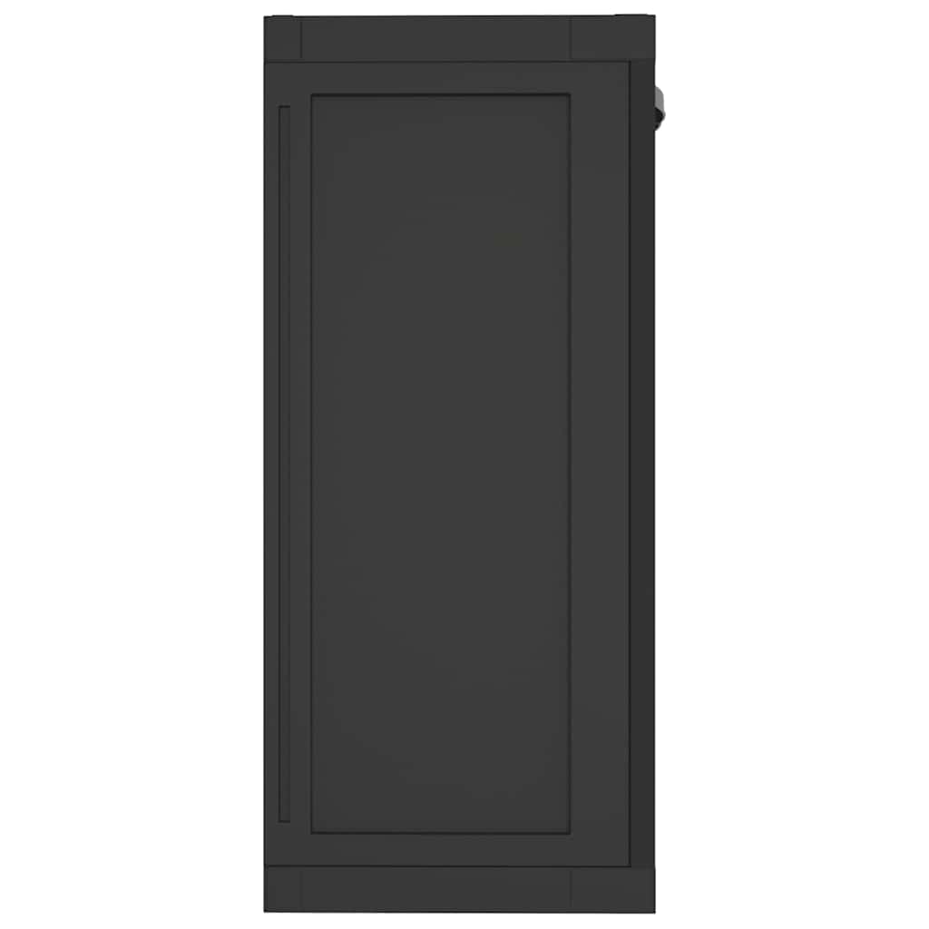 vidaXL Outdoor Storage Cabinet Black 65x37x85 cm PP