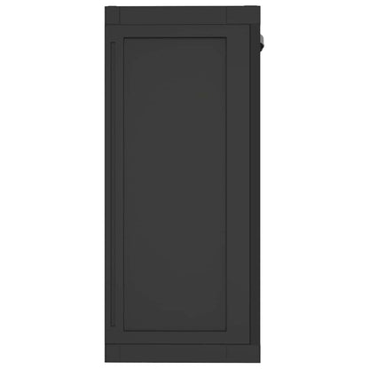 vidaXL Outdoor Storage Cabinet Black 65x37x85 cm PP