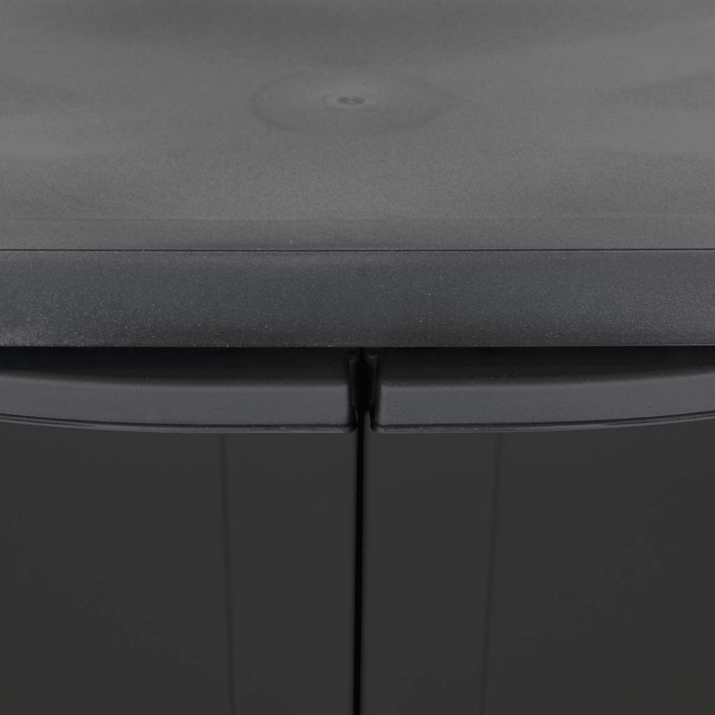 vidaXL Outdoor Storage Cabinet Black 65x37x85 cm PP