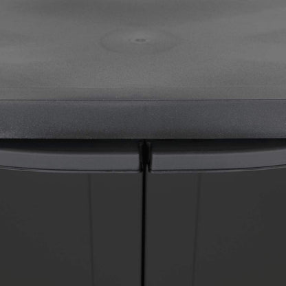 vidaXL Outdoor Storage Cabinet Black 65x37x85 cm PP