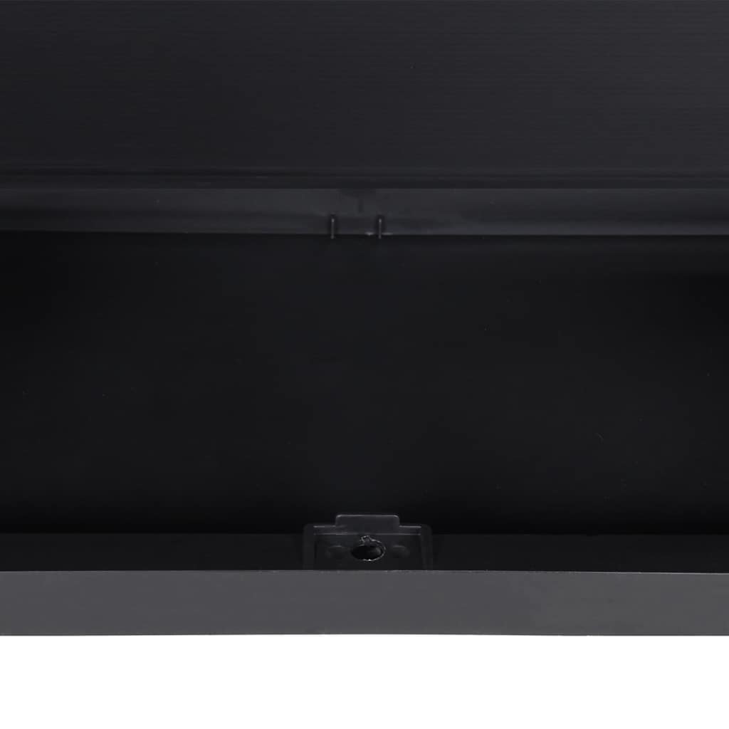 vidaXL Outdoor Storage Cabinet Black 65x37x165 cm PP