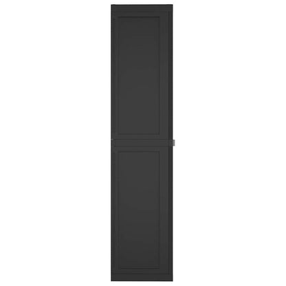 vidaXL Outdoor Storage Cabinet Black 97x37x165 cm PP
