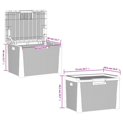vidaXL Garden Storage Box Anthracite 125 L PP