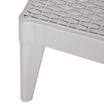 vidaXL Sun Lounger Grey 186x60x29 cm PP
