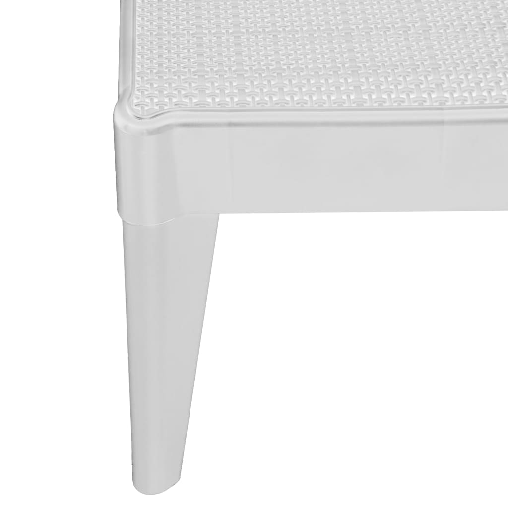 vidaXL Sun Lounger | White | 100% Polypropylene | Standard | Height-Adjustable