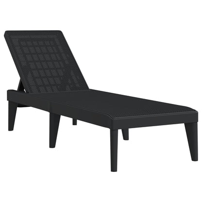 vidaXL Sun Lounger | Anthracite | Polypropylene | 186x60x29 cm