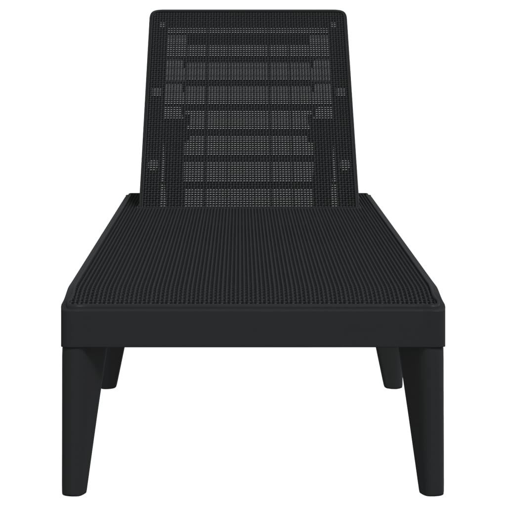 vidaXL Sun Lounger | Anthracite | Polypropylene | 186x60x29 cm