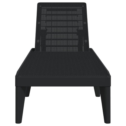 vidaXL Sun Lounger | Anthracite | Polypropylene | 186x60x29 cm