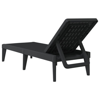 vidaXL Sun Lounger | Anthracite | Polypropylene | 186x60x29 cm