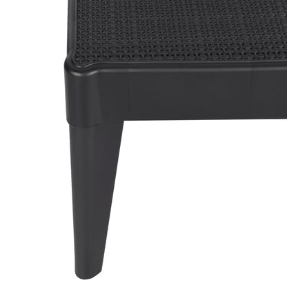 vidaXL Sun Lounger | Anthracite | Polypropylene | 186x60x29 cm