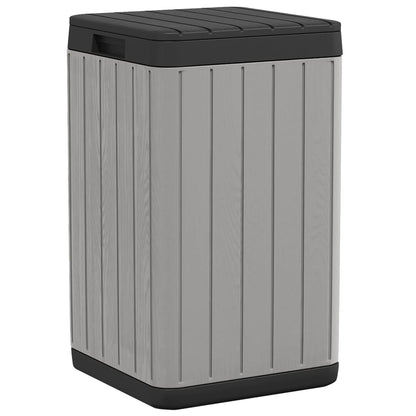 vidaXL Outdoor Garbage Bin Grey 38x38x65 cm PP