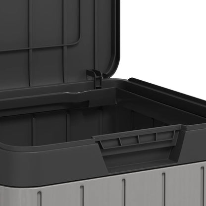 vidaXL Outdoor Garbage Bin Grey 38x38x65 cm PP