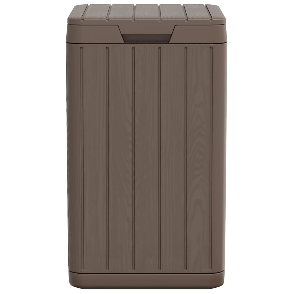 vidaXL Outdoor Garbage Bin Brown 38x38x65 cm PP