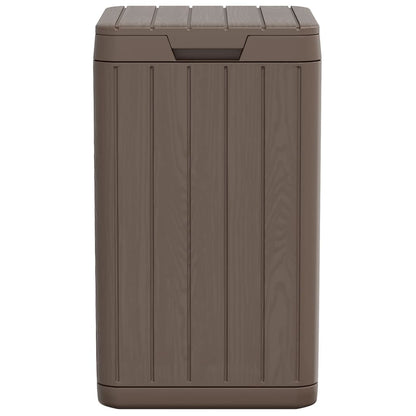 vidaXL Outdoor Garbage Bin Brown 38x38x65 cm PP