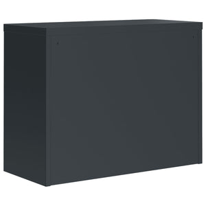 vidaXL File Cabinet Anthracite and Red 90x40x70 cm Steel