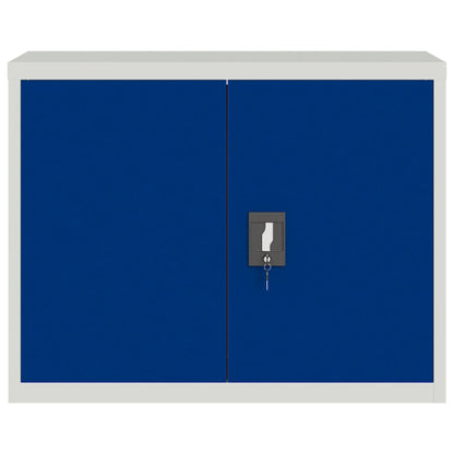 vidaXL File Cabinet Light Grey and Blue 90x40x70 cm Steel