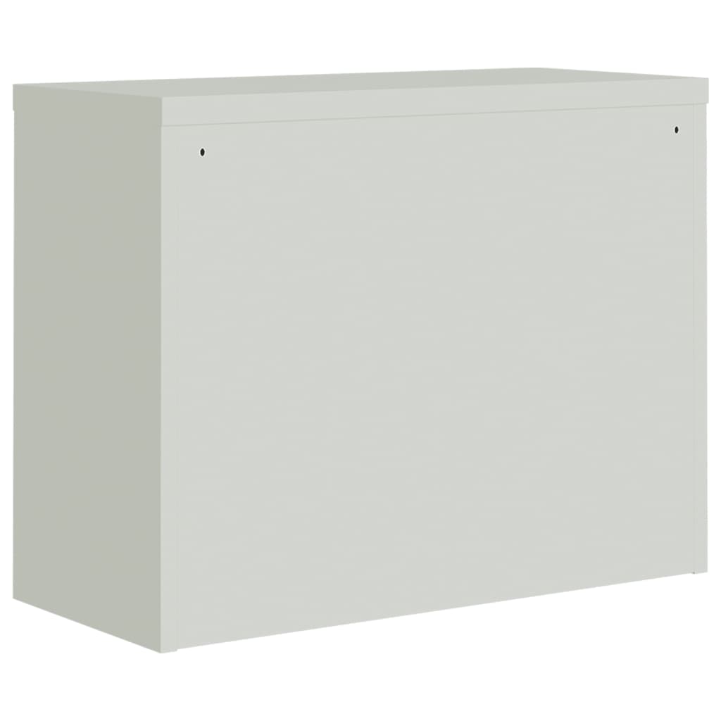 vidaXL File Cabinet Light Grey and Blue 90x40x70 cm Steel