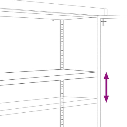 vidaXL File Cabinet Anthracite 90x40x90 cm Steel