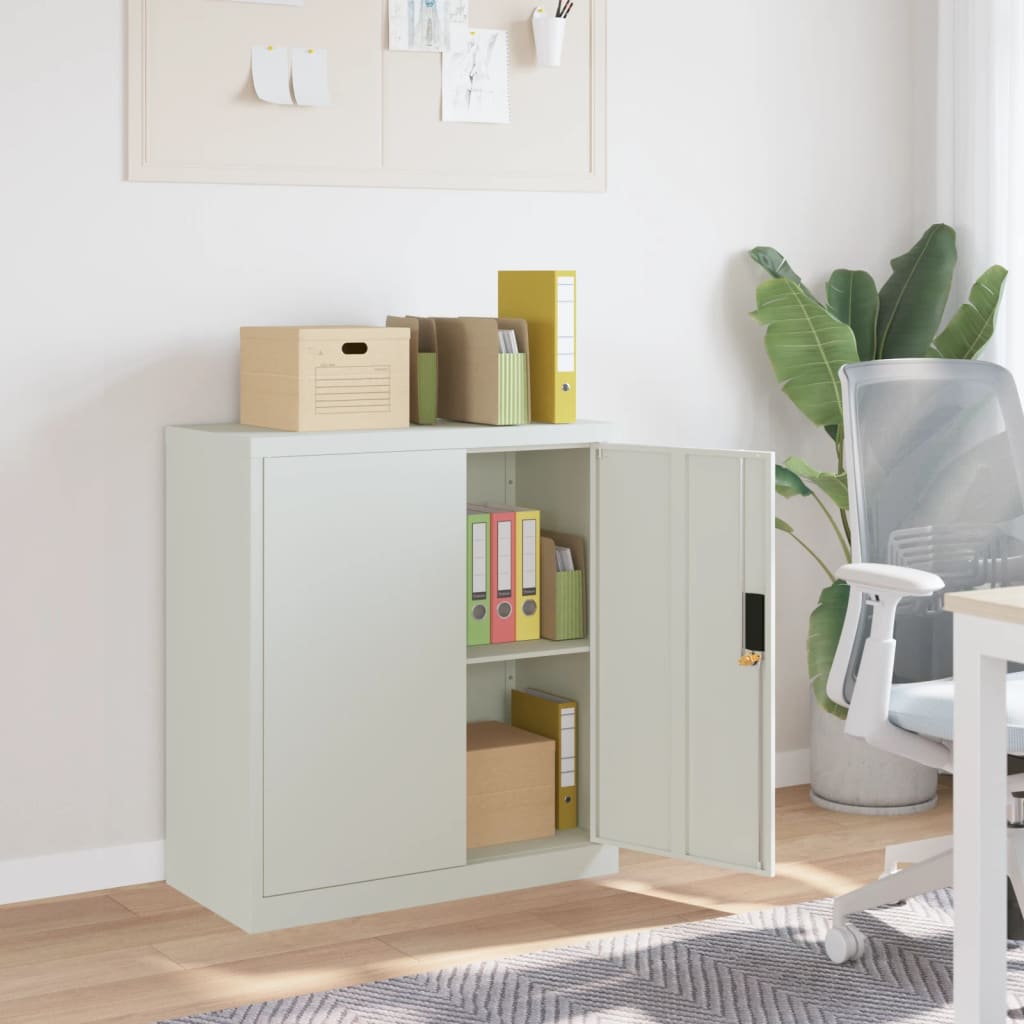 vidaXL File Cabinet Light Grey 79x40x90 cm Steel