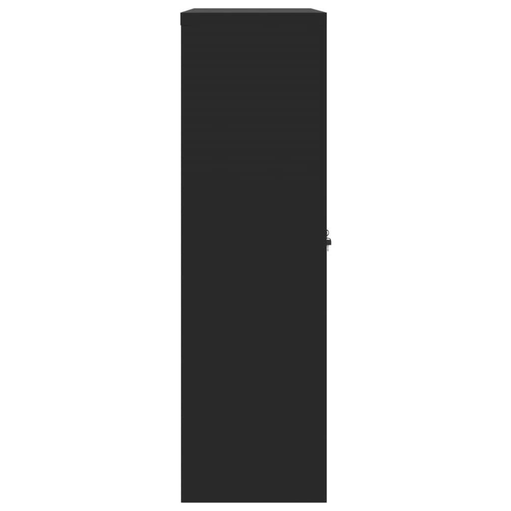 vidaXL File Cabinet Black 90x40x140 cm Steel