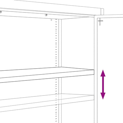 vidaXL File Cabinet White 90x40x200 cm Steel