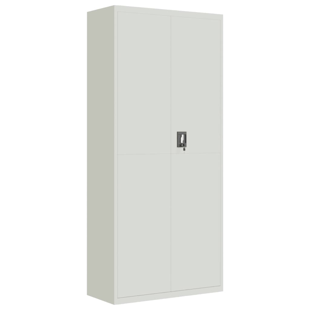 vidaXL File Cabinet Light Grey 90x40x200 cm Steel