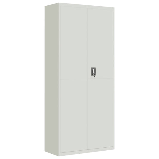 vidaXL File Cabinet Light Grey 90x40x200 cm Steel