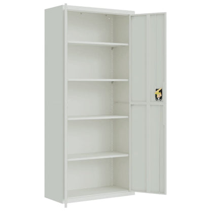 vidaXL File Cabinet Light Grey 90x40x200 cm Steel