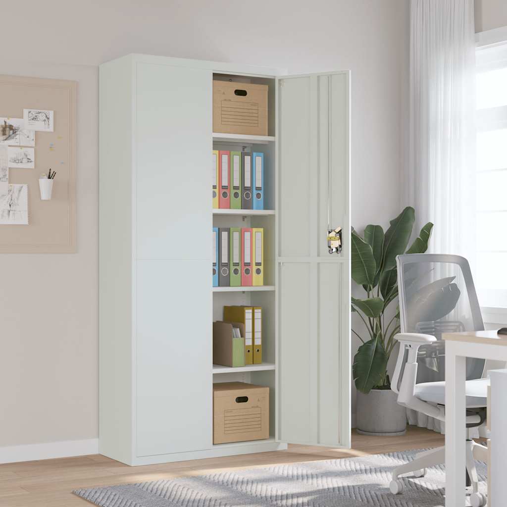 vidaXL File Cabinet Light Grey 90x40x200 cm Steel