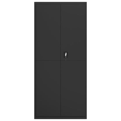vidaXL File Cabinet Black 90x40x200 cm Steel