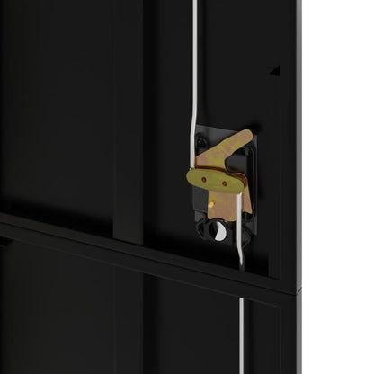 vidaXL File Cabinet Black 90x40x200 cm Steel