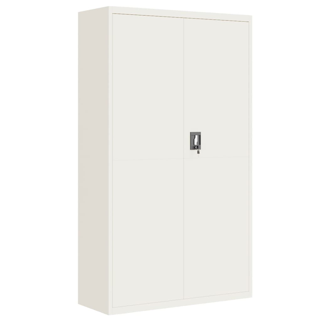 vidaXL File Cabinet | White | Powder-coated steel | Extra wide