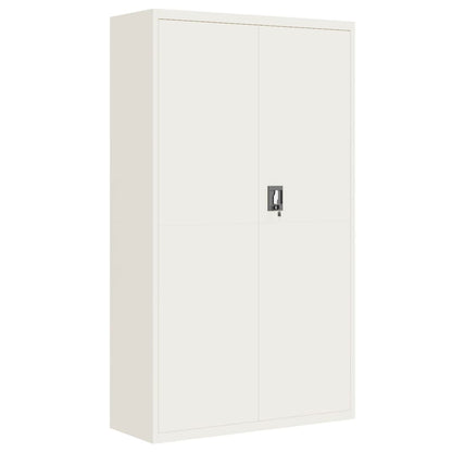 vidaXL File Cabinet | White | Powder-coated steel | Extra wide