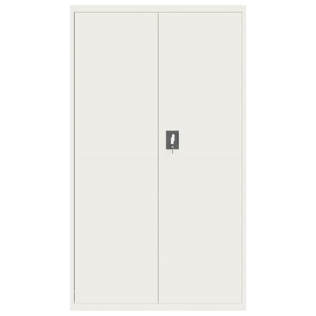 vidaXL File Cabinet | White | Powder-coated steel | Extra wide