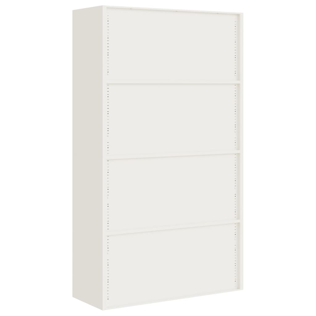 vidaXL File Cabinet | White | Powder-coated steel | Extra wide