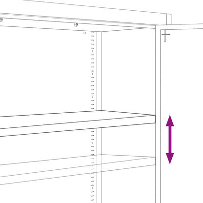 vidaXL File Cabinet | White | Powder-coated steel | Extra wide